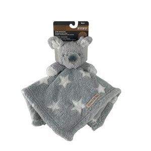 Blankets & Beyond Gray Puppy Dog Lovey 13" Baby Security Blanket Stars Nunu NWT